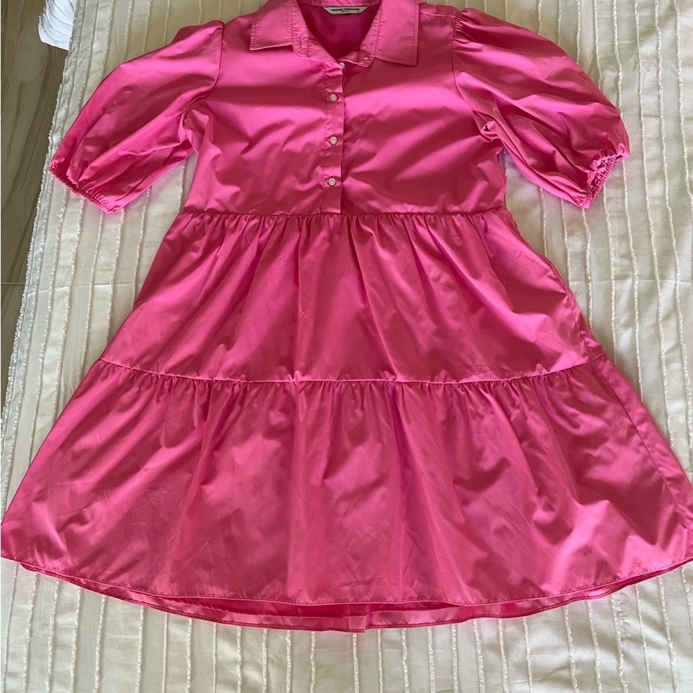 Amanda Uprichard Pink Puff Sleeve Mini Dress - Picture 2 of 7